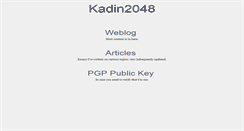 Desktop Screenshot of kadin.sdf-us.org